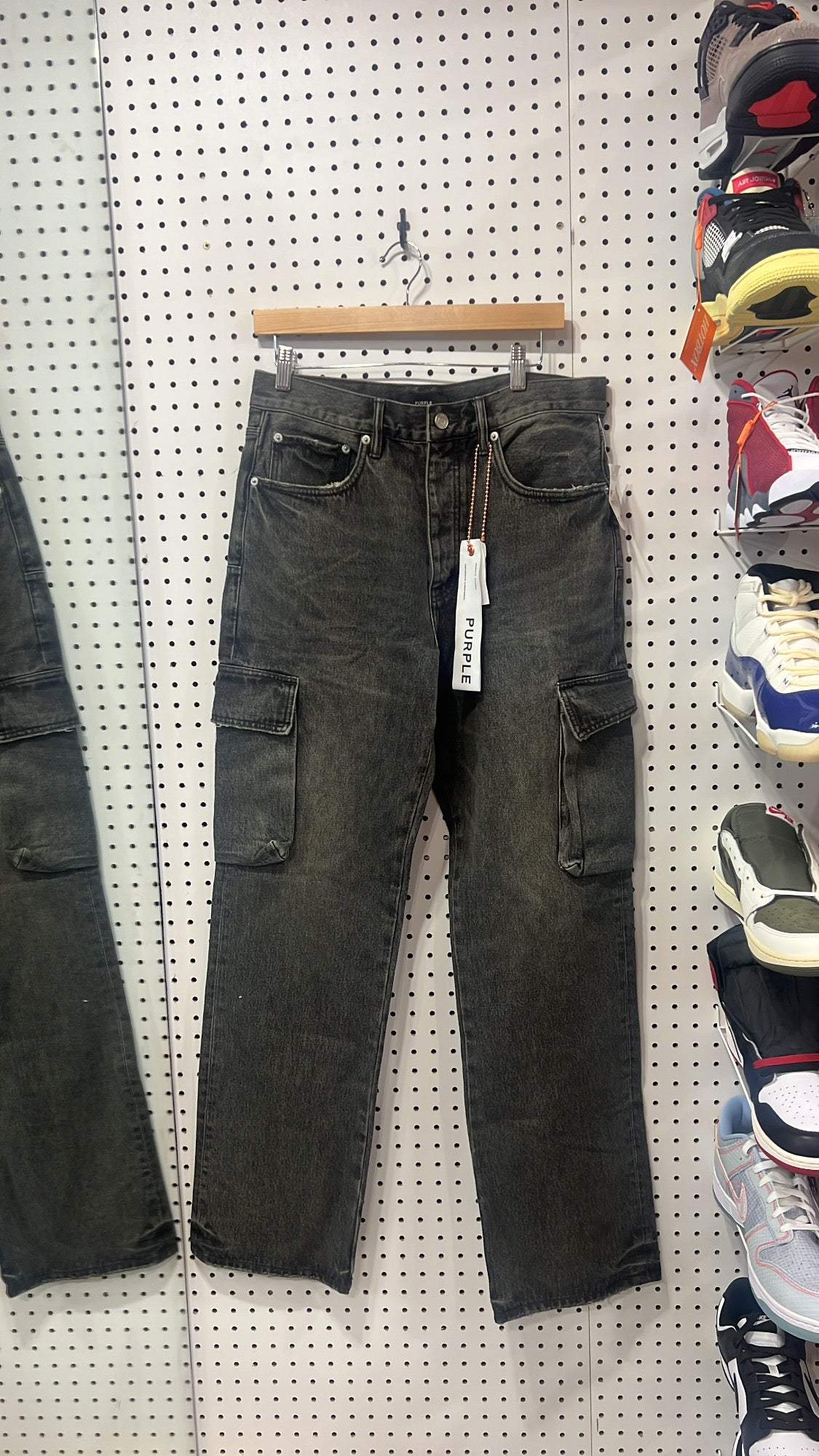 PURPLE Black Washed Baggy Jeans