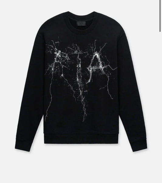 RTA Charles Sweatshirt – Black Cracked Logo