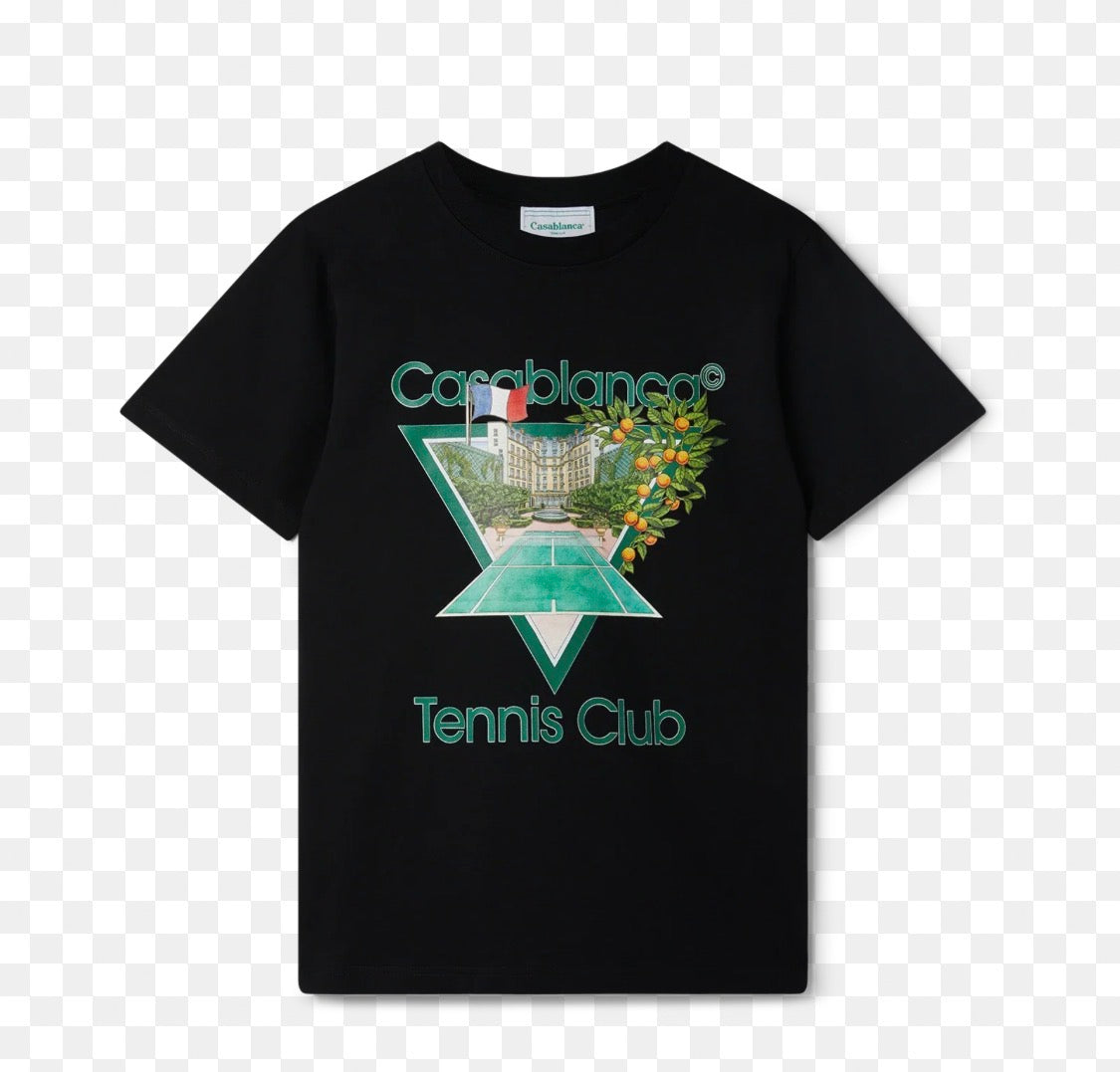 Casablanca Black 'Tennis Club' Icon T-Shirt