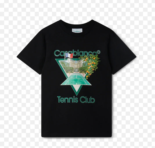 Casablanca Black 'Tennis Club' Icon T-Shirt