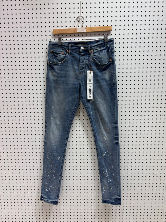 PURPLE BRAND PURPLE Paint Splatter Slim Jeans