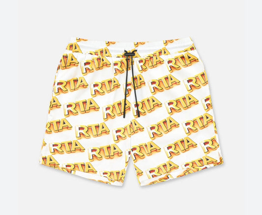 RTA White Clyde Swim Shorts