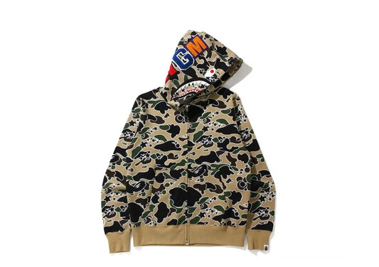 BAPE Sta Camo Shark Full Zip Hoodie Yellow