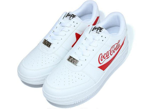 A Bathing Ape Bapesta Low Coca Cola White