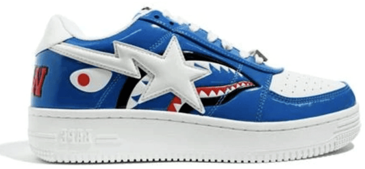 A Bathing Ape Bapesta Low Color Block Shark Blue