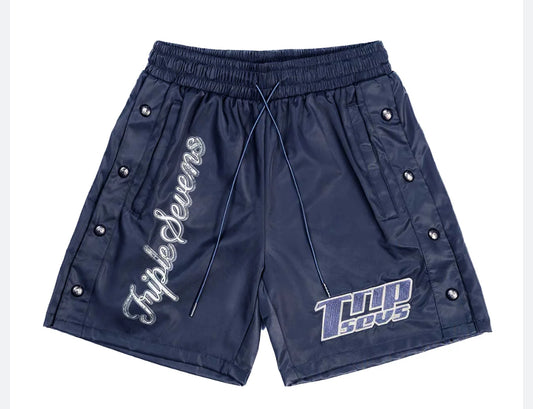 Triple Seven Nylon Blue Shorts