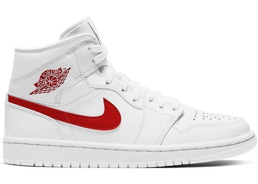 Jordan 1 Mid White University Red (W)