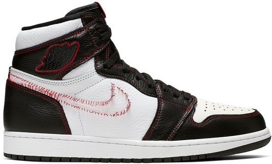 Jordan 1 Retro High Defiant White Black Gym Red