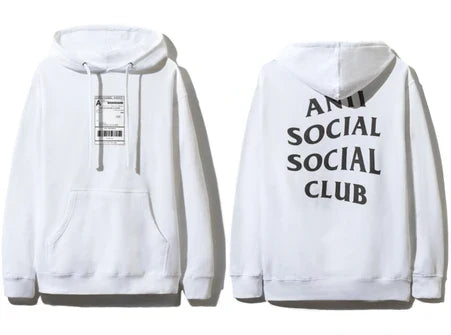 Anti Social Social Club DS ASSC Label Logo Thank God Hoodie White