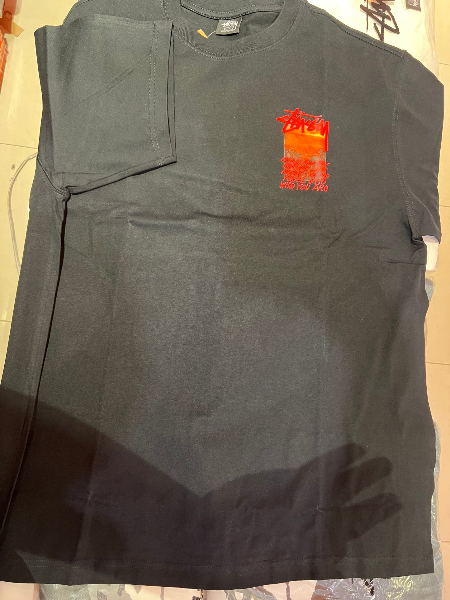 Stussy Clear Day Pink/Black Tee