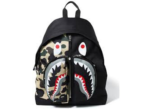 BAPE 1st Camo Shark Day Pack Yellow