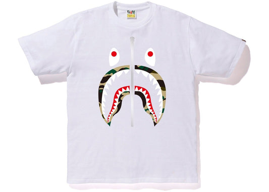 BAPE 1st Camo Shark Tee White/Yellow