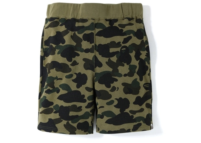 Bape 1st Camo Sweat Shorts Green