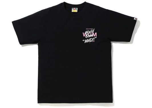 BAPE ABC Camo WGM Ape Head Tee Black/Pink