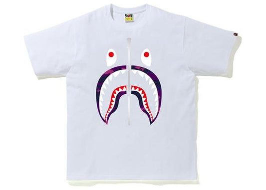 BAPE Color Camo Shark T-Shirt (SS20) White/Purple