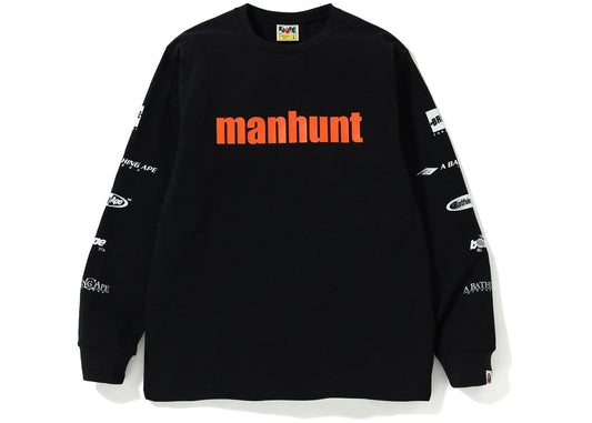BAPE Manhunt LS Tee Black
