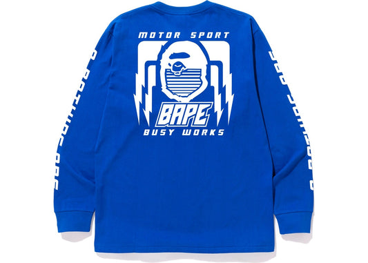 BAPE Motor Sport L/S Tee Blue