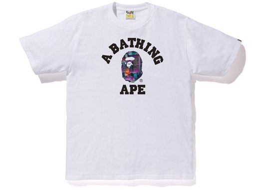 BAPE Neon Tokyo College Tee White