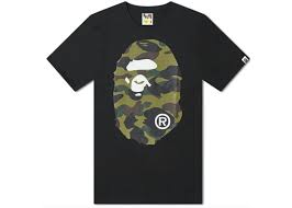 BAPE A Bathing Ape 1st Camo Big Ape Head RLX Tee Black/Green (OSHAWA)