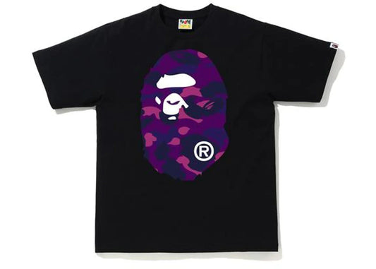 BAPE Color Camo Big Ape Head Tee Black/Purple