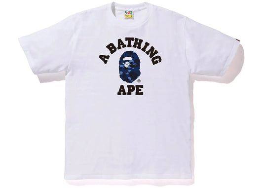 BAPE Color Camo College Tee White/Blue (OSHAWA)