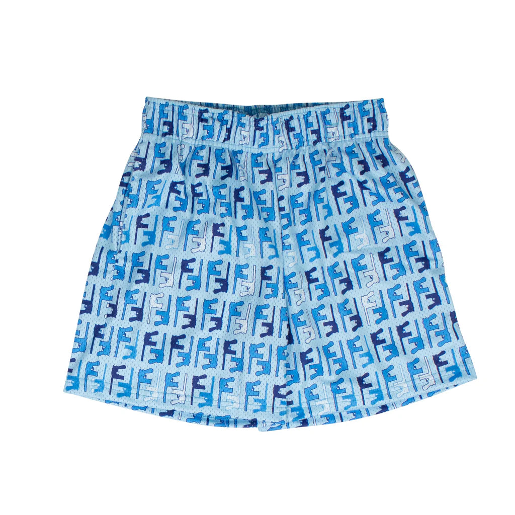 Bravest Studios Fendi Shorts White/Baby Blue