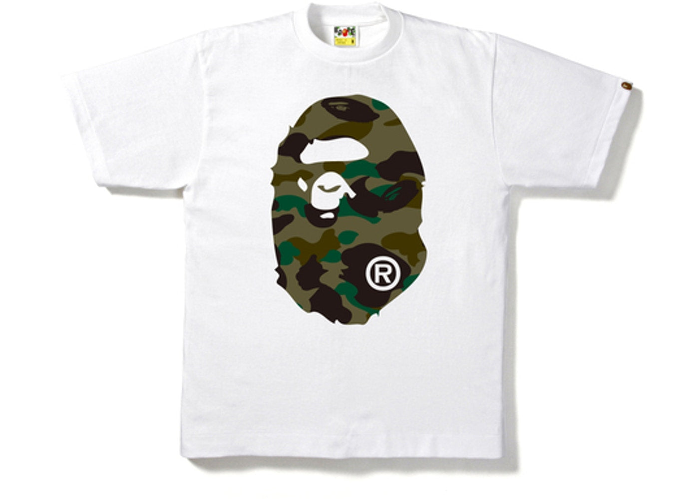 BAPE 1st Camo Big Ape Head Tee White/Green