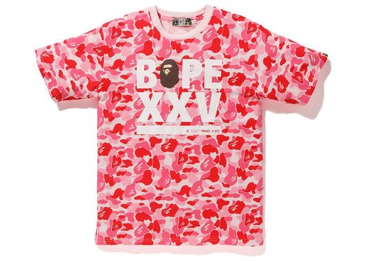 BAPE ABC Bape XXV Logo Tee Pink