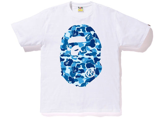 BAPE ABC Big Ape Head Tee White/Blue