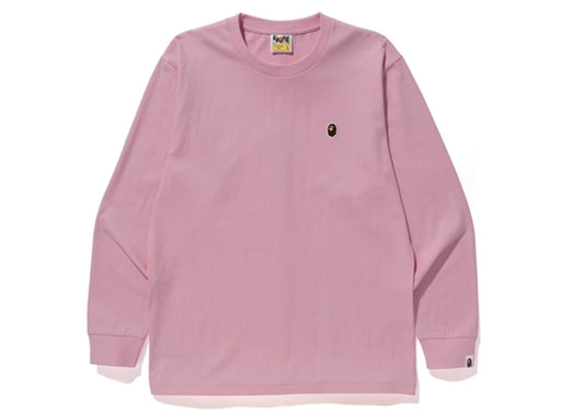 BAPE Ape Head One Point L/S Tee Pink
