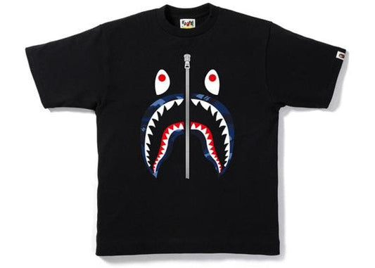 BAPE Color Camo Shark Tee Black/Navy