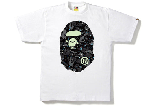 BAPE A Bathing Ape Space Camo Big Ape Head Tee White