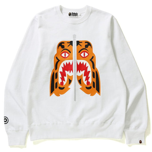 BAPE Tiger Crewneck White