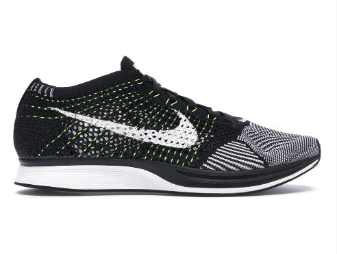 Nike Flyknit Racer Black White Volt