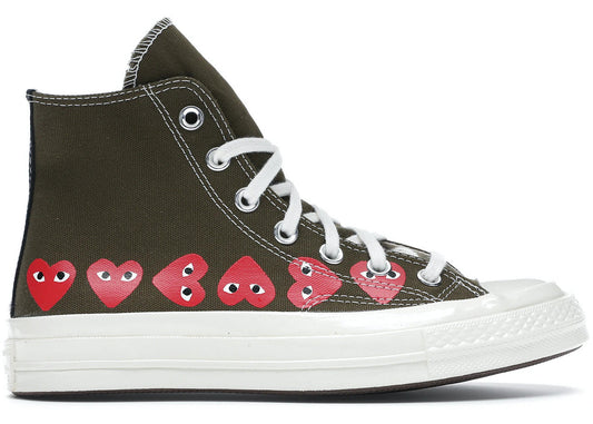 Converse Chuck Taylor All-Star 70 Hi Comme des Garcons Play Multi-Heart Green