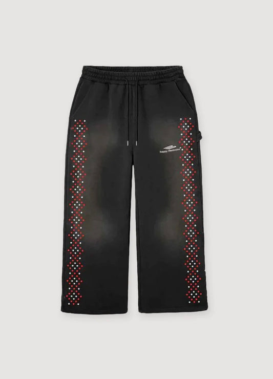 HMDD Crystal Sweatpants Black/Red