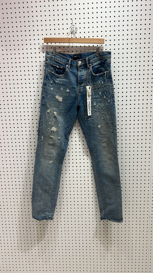 PURPLE Blue Wash Slim Denim Jeans