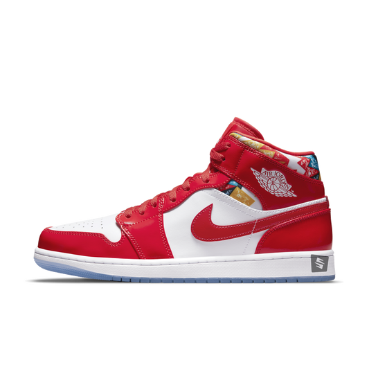 Jordan 1 Mid Barcelona Sweater Red Patent