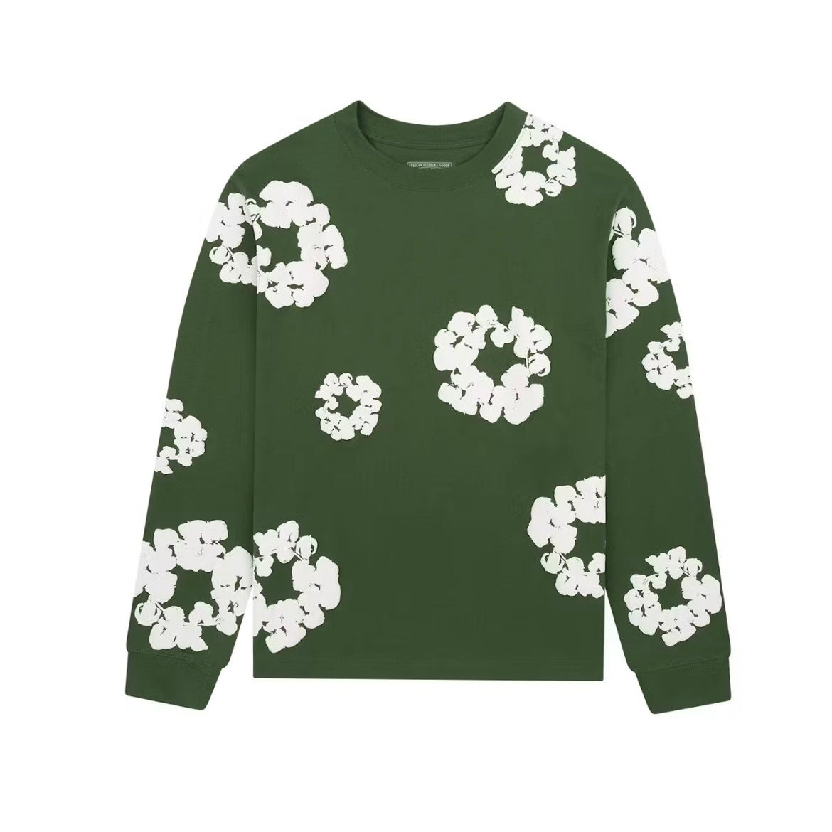 denim tears wreath long sleeve t-shirt green