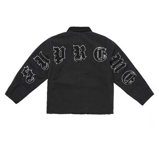 Supreme old English canvas jacket black