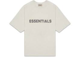 Fear of God Essentials Boxy T-Shirt Applique Logo Heather Oatmeal