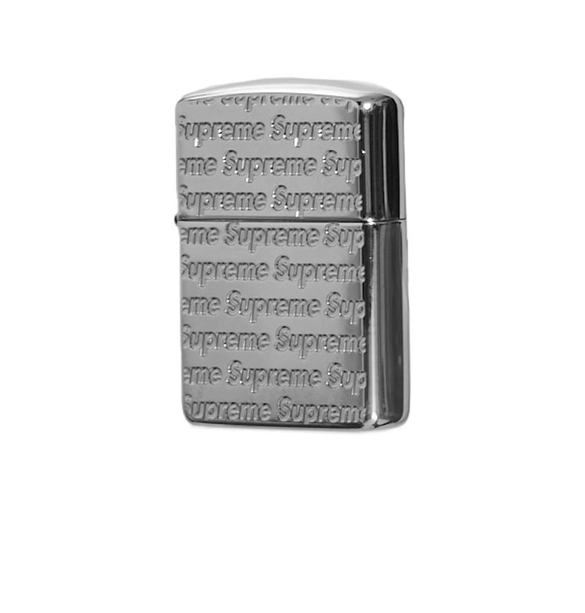 Supreme Repeat Engraved Zippo Silver