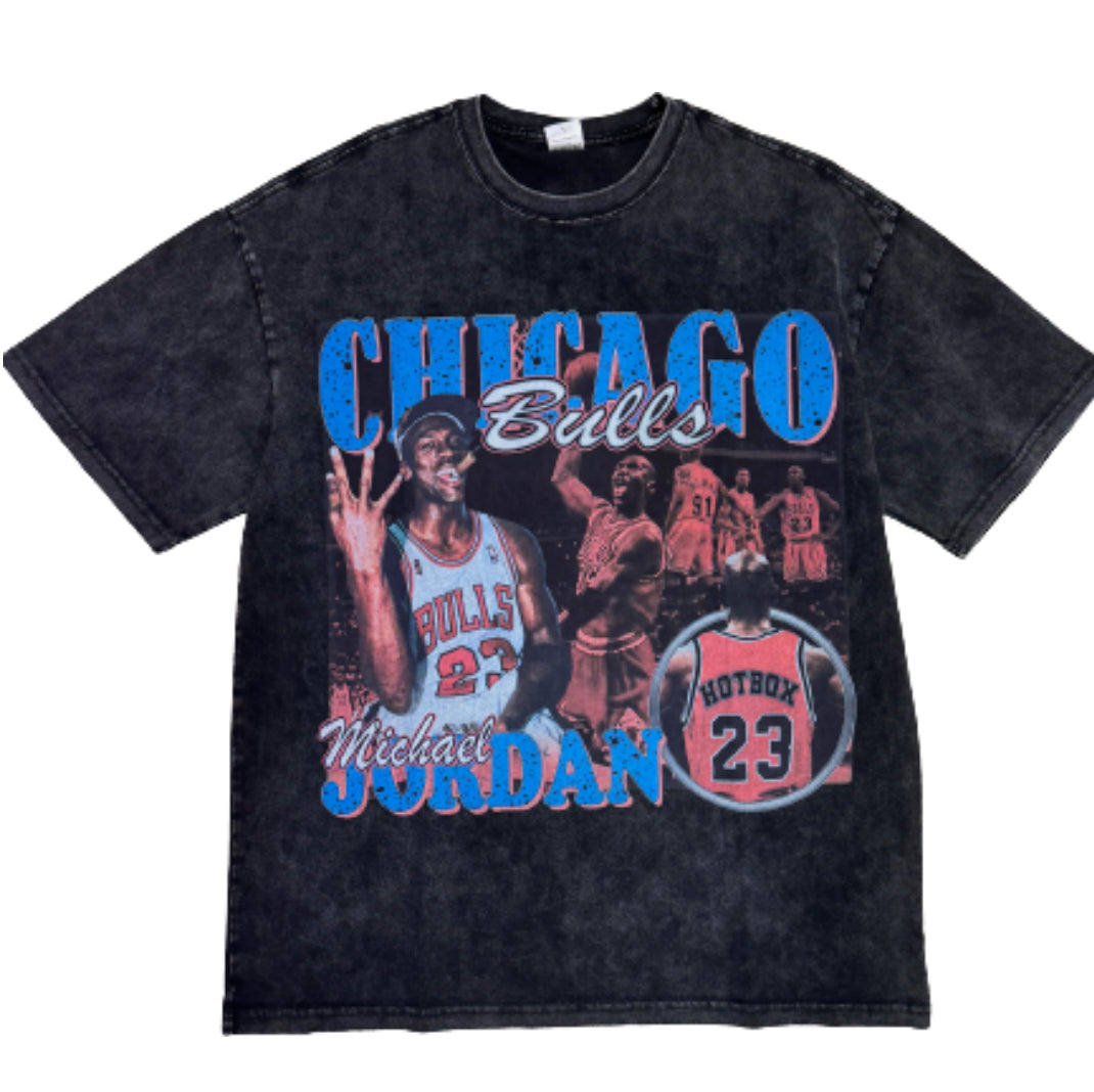 MJ Hotbox Chicago Bulls Tee (Black)