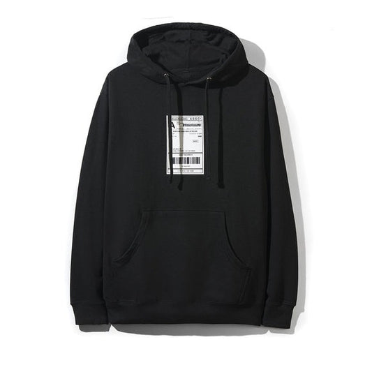 Anti Social Social Club DS ASSC Label Logo Thank God Hoodie Black