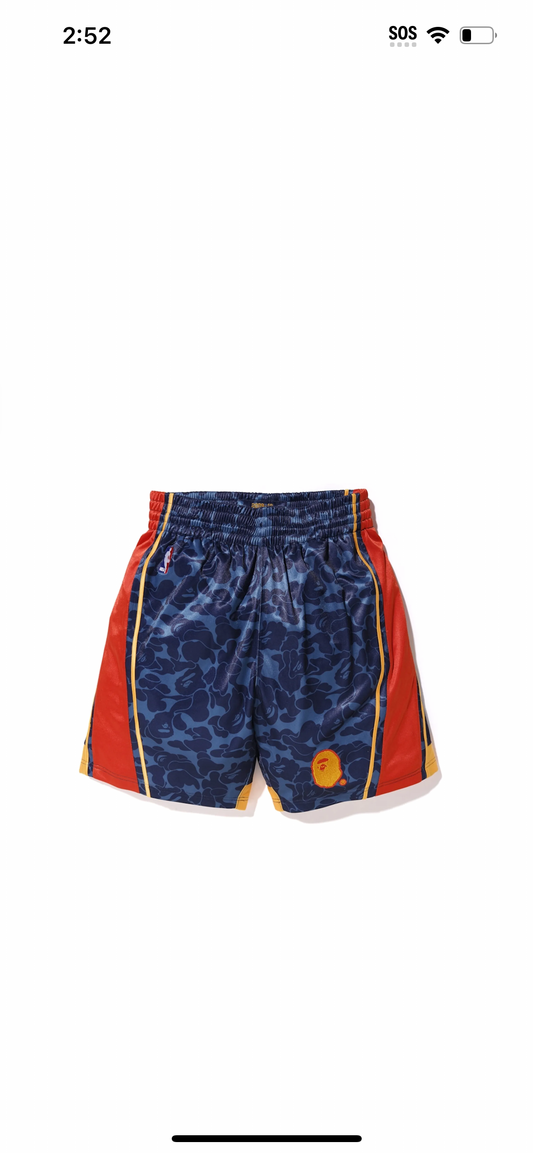 BAPE x Mitchell & Ness Warriors Basketball Athletic Shorts