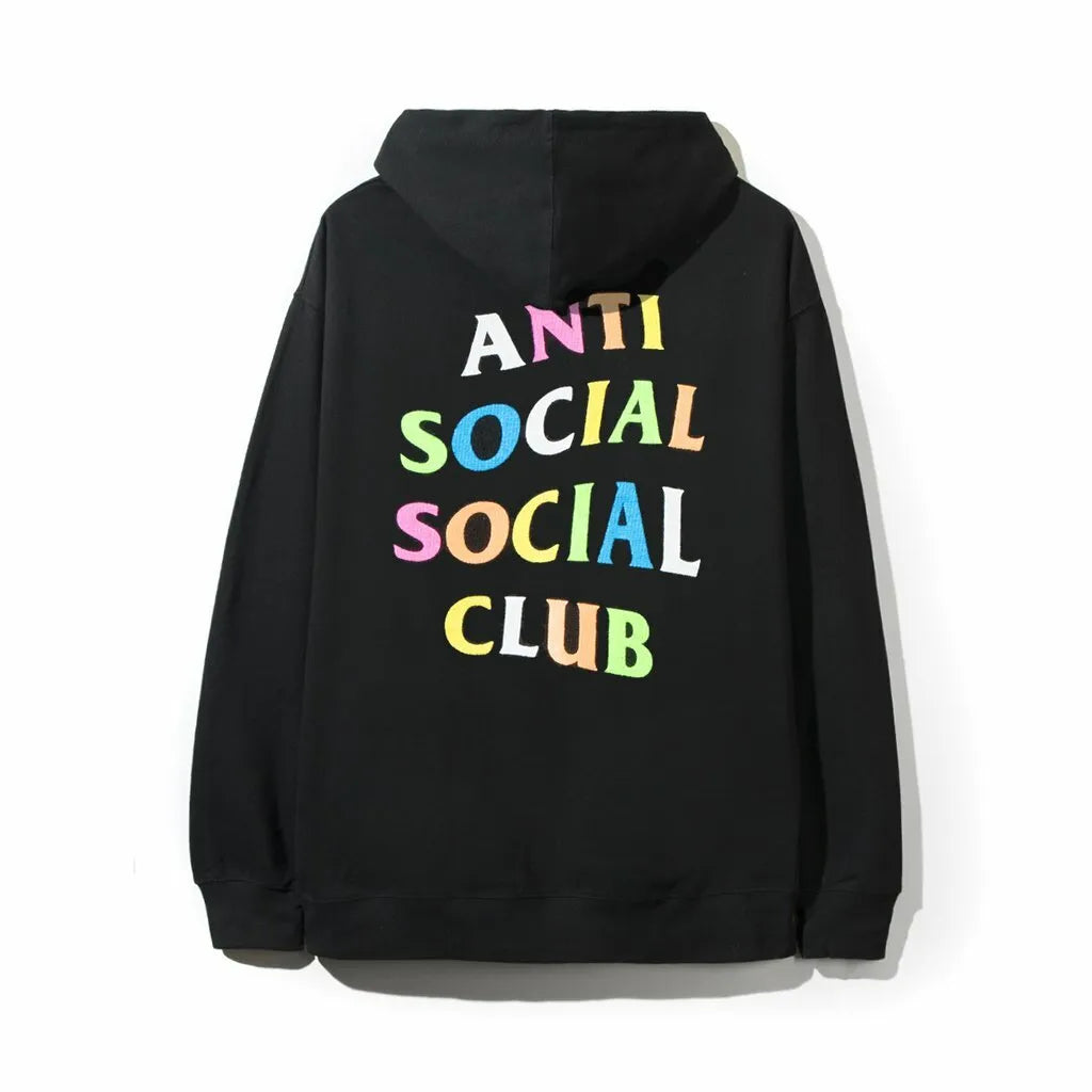 Anti Social Social Club Rainbow Logo Hoodie (Black)
