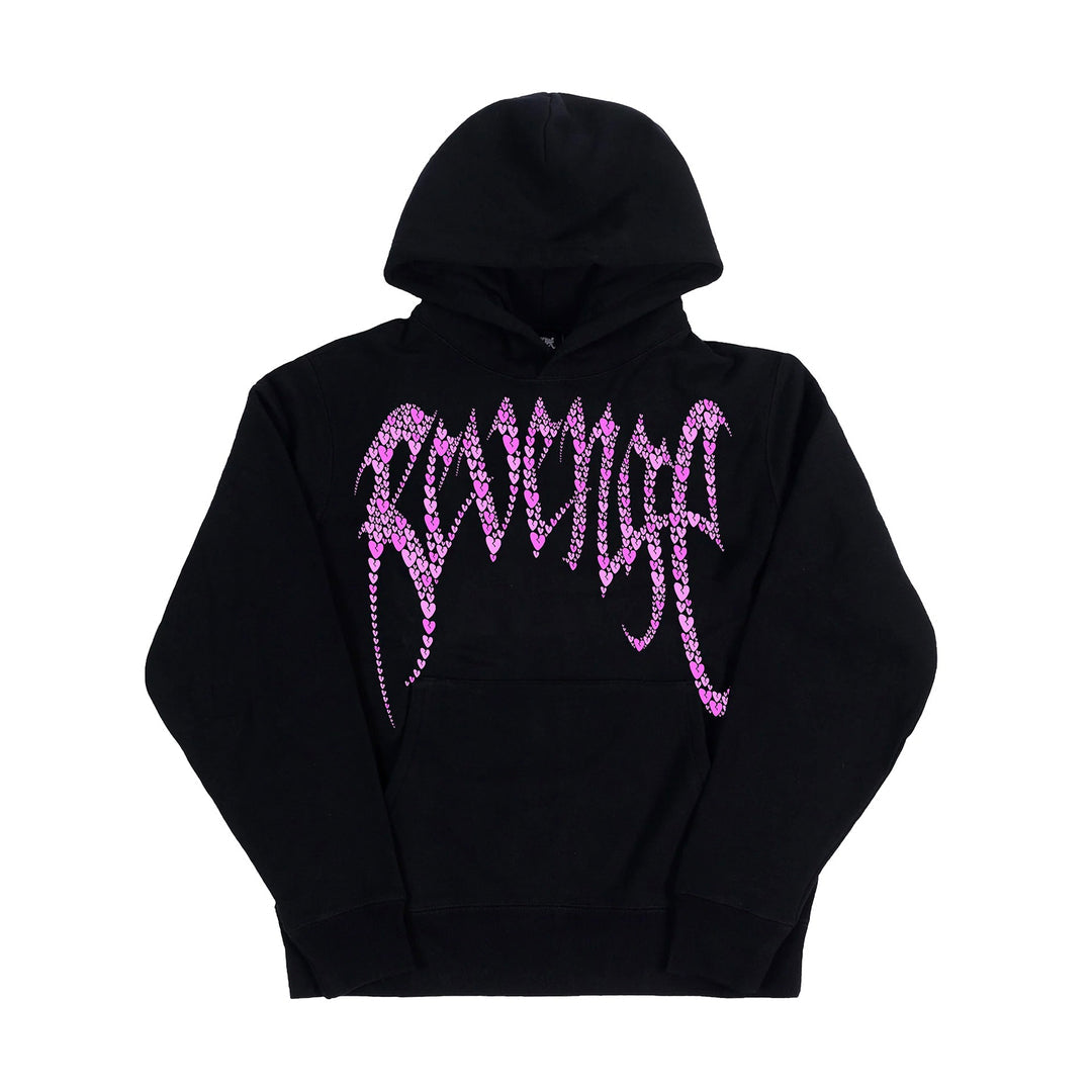 Revenge Broken Hearts Hoodie Black/Pink