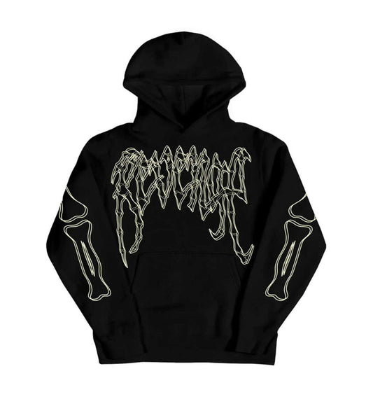Revenge Crossbones Hoodie Black