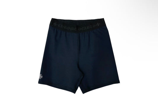 Chrome Hearts Black CH Logo Yoga Wear Sports Shorts