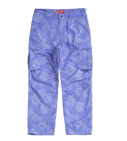 Supreme Floral Cargo Pants Blue